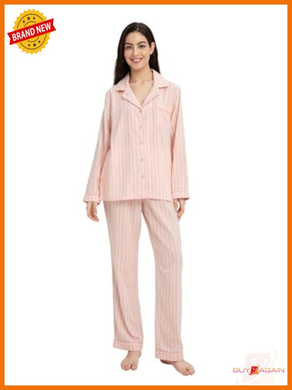 Womens 100% Cotton Double Gauze Muslin Pajama Set Linen-Like